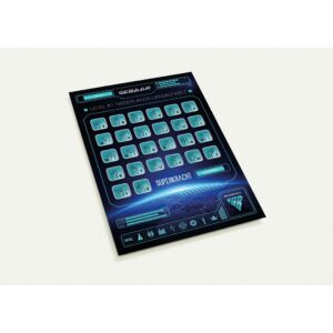 A6 Ansichtkaarten: SpaceGame Handalfabet - set van 10